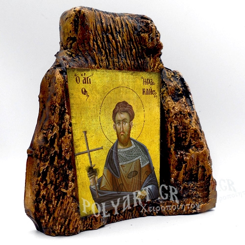 ΑΓΙΟΣ ΗΡΑΚΛΗΣ – Εικόνα σε Πέτρα (Μεσαία 13cm)