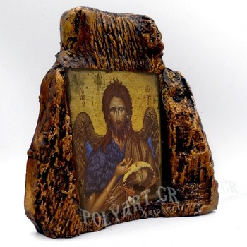 ΑΓΙΟΣ ΙΩΑΝΝΗΣ ΠΡΟΔΡΟΜΟΣ – Εικόνα σε Πέτρα (Μεσαία 13cm)