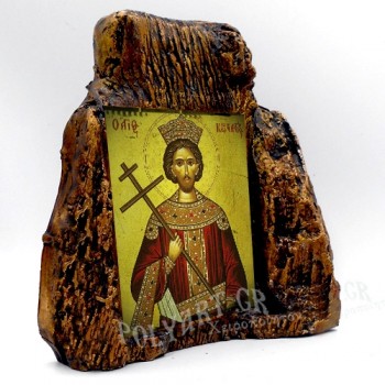 ΑΓΙΟΣ ΚΩΝΣΤΑΝΤΙΝΟΣ – Εικόνα σε Πέτρα (Μεσαία 13cm)