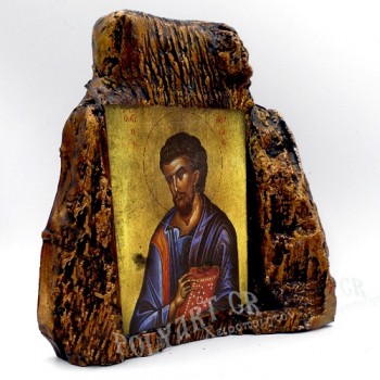 ΑΓΙΟΣ ΛΟΥΚΑΣ – Εικόνα σε Πέτρα (Μεσαία 13cm)