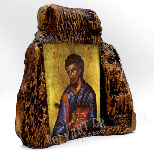 ΑΓΙΟΣ ΛΟΥΚΑΣ – Εικόνα σε Πέτρα (Μεσαία 13cm)