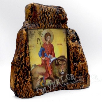 ΑΓΙΟΣ ΜΑΜΑΣ – Εικόνα σε Πέτρα (Μεσαία 13cm)