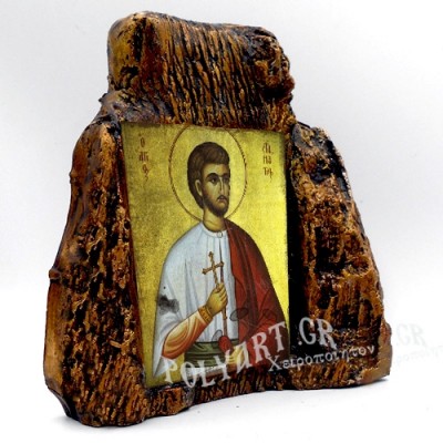 ΑΓΙΟΣ ΣΤΑΜΑΤΙΟΣ – Εικόνα σε Πέτρα (Μεσαία 13cm)