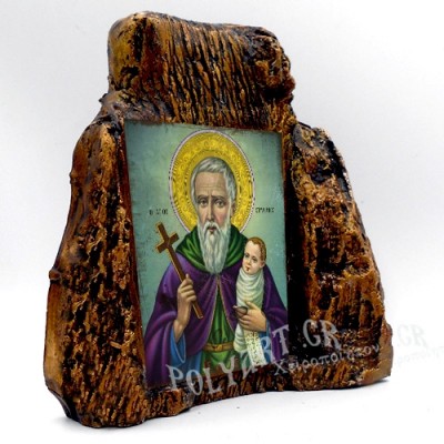 ΑΓΙΟΣ ΣΤΥΛΙΑΝΟΣ – Εικόνα σε Πέτρα (Μεσαία 13cm)