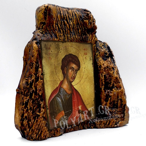 ΑΓΙΟΣ ΘΩΜΑΣ – Εικόνα σε Πέτρα (Μεσαία 13cm)