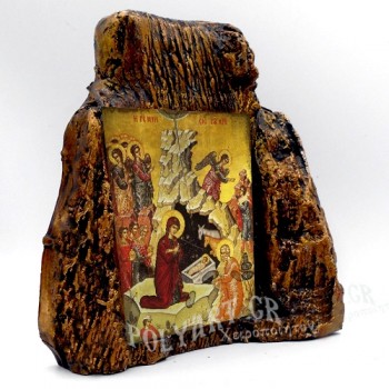 ΓΕΝΝΗΣΗ ΤΟΥ ΧΡΙΣΤΟΥ – Εικόνα σε Πέτρα (Μεσαία 13cm)