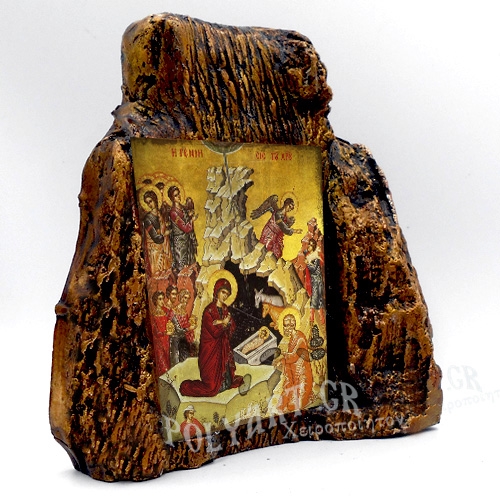 ΓΕΝΝΗΣΗ ΤΟΥ ΧΡΙΣΤΟΥ – Εικόνα σε Πέτρα (Μεσαία 13cm)