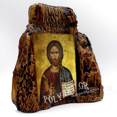 ΙΗΣΟΥΣ ΧΡΙΣΤΟΣ – Εικόνα σε Πέτρα (Μεσαία 13cm)