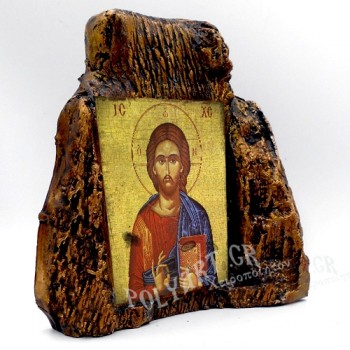 ΙΗΣΟΥΣ ΧΡΙΣΤΟΣ – Εικόνα σε Πέτρα (Μεσαία 13cm)