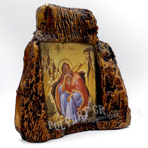 ΠΡΟΦΗΤΗΣ ΗΛΙΑΣ – Εικόνα σε Πέτρα (Μεσαία 13cm)