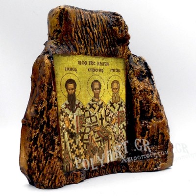 ΤΡΕΙΣ ΙΕΡΑΡΧΕΣ – Εικόνα σε Πέτρα (Μεσαία 13cm)