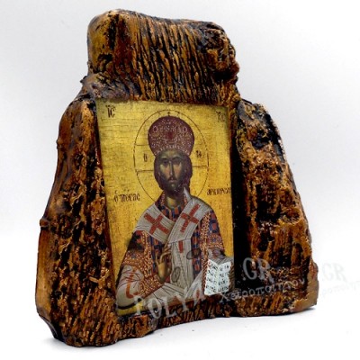 ΜΕΓΑΣ ΑΡΧΙΕΡΕΥΣ – Εικόνα σε Πέτρα (Μεσαία 13cm)