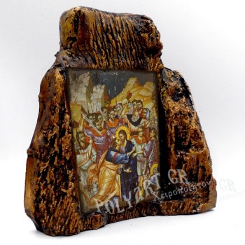 ΙΗΣΟΥΣ ΧΡΙΣΤΟΣ Η Προδοσια – Εικόνα σε Πέτρα (Μεσαία 13cm)