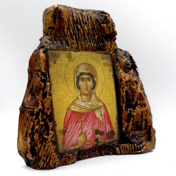 ΑΓΙΑ ΑΔΑΜΑΝΤΙΝΗ – Εικόνα σε Πέτρα (Μεσαία 13cm) 