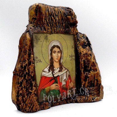 ΑΓΙΑ ΑΦΡΟΔΙΤΗ – Εικόνα σε Πέτρα (Μεσαία 13cm)