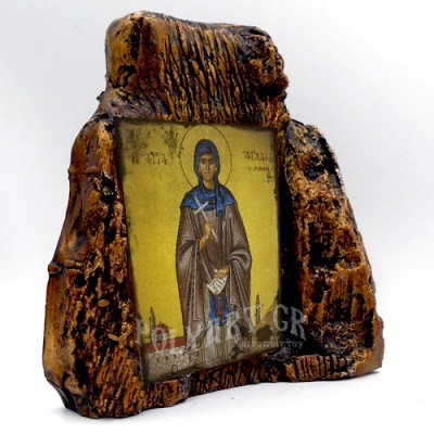 ΑΓΙΑ ΑΓΛΑΪΑ – Εικόνα σε Πέτρα (Μεσαία 13cm)