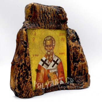 ΑΓΙΟΣ ΑΝΘΙΜΟΣ – Εικόνα σε Πέτρα (Μεσαία 13cm)