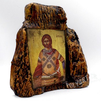 ΑΓΙΟΣ ΑΡΤΕΜΙΟΣ – Εικόνα σε Πέτρα (Μεσαία 13cm)