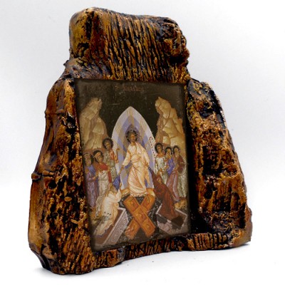 Η ΑΝΑΣΤΑΣΗ ΤΟΥ ΧΡΙΣΤΟΥ – Εικόνα σε Πέτρα (Μεσαία 13cm)