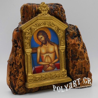 ΕΣΤΑΥΡΩΜΕΝΟΣ – Εικονοστάσι σε Βράχο (Μεσαίο 13cm) 