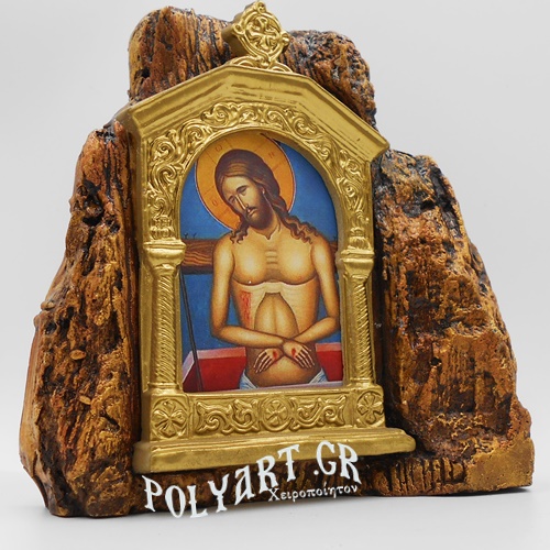 ΕΣΤΑΥΡΩΜΕΝΟΣ – Εικονοστάσι σε Βράχο (Μεσαίο 13cm) 