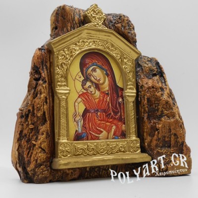 ΠΑΝΑΓΙΑ ΘΕΟΤΟΚΟΣ – Εικονοστάσι σε Βράχο (Μεσαίο 13cm) 