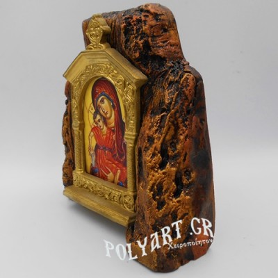 ΠΑΝΑΓΙΑ ΘΕΟΤΟΚΟΣ – Εικονοστάσι σε Βράχο (Μεσαίο 13cm) 