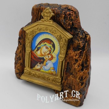 ΜΗΤΗΡ ΘΕΟΥ – Εικονοστάσι σε Βράχο (Μεσαίο 13cm) 