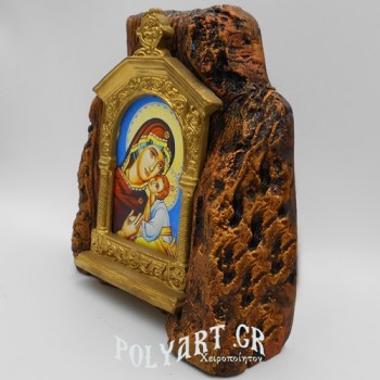 ΜΗΤΗΡ ΘΕΟΥ – Εικονοστάσι σε Βράχο (Μεσαίο 13cm) 