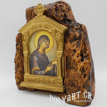 ΠΑΝΑΓΙΑ ΘΕΟΤΟΚΟΣ – Εικονοστάσι σε Βράχο (Μεσαίο 13cm) 