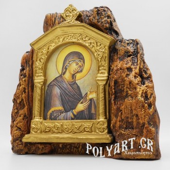 ΠΑΝΑΓΙΑ ΘΕΟΤΟΚΟΣ – Εικονοστάσι σε Βράχο (Μεσαίο 13cm) 
