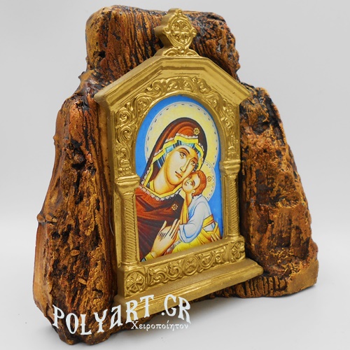 ΜΗΤΗΡ ΘΕΟΥ – Εικονοστάσι σε Βράχο (Μεσαίο 13cm) 