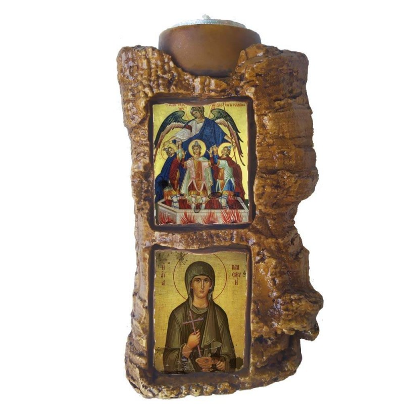 ΠΑΙΔΕΣ ΕΝ ΚΑΜΙΝΩ & ΑΓΙΑ ΠΑΡΑΣΚΕΥΗ - Πέτρινο Επιτραπέζιο Δίπτυχο Ρεσώ