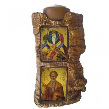 ΜΕΤΑΜΟΡΦΩΣΗ ΤΟΥ ΣΩΤΗΡΟΣ & ΑΓΙΟΣ ΧΑΡΑΛΑΜΠΟΣ - Πέτρινο Επιτραπέζιο Δίπτυχο Ρεσώ