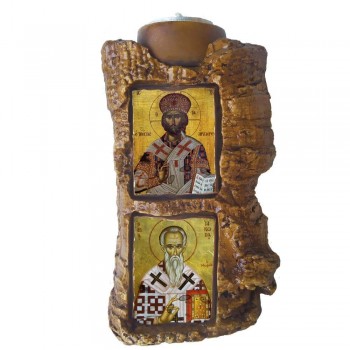 ΙΗΣΟΥΣ ΧΡΙΣΤΟΣ & ΑΓΙΟΣ ΙΑΚΩΒΟΣ - Πέτρινο Επιτραπέζιο Δίπτυχο Ρεσώ