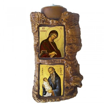 ΠΑΝΑΓΙΑ ΥΠΑΡΧΟΥΣΑΣ & ΑΓΙΟΣ ΣΤΥΛΙΑΝΟΣ - Πέτρινο Επιτραπέζιο Δίπτυχο Ρεσώ