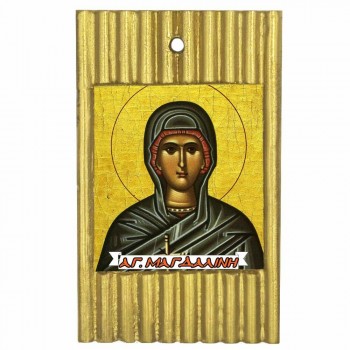 ΑΓΙΑ ΜΑΓΔΑΛΙΝΗΣ - Ριγέ Κεραμική Εικονίτσα 