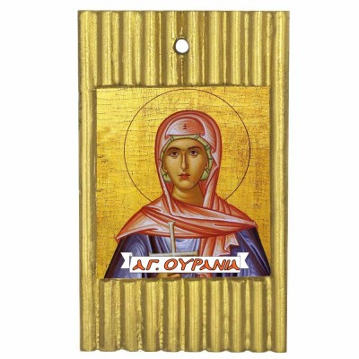 ΑΓΙΑ ΟΥΡΑΝΙΑ - Ριγέ Κεραμική Εικονίτσα 