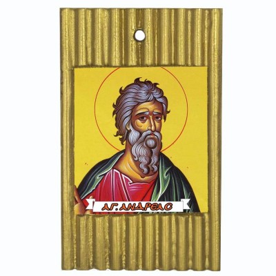 ΑΓΙΟΣ ΑΝΔΡΕΑΣ - Ριγέ Κεραμική Εικονίτσα 