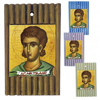 ΑΓΙΟΣ ΜΙΛΤΙΑΔΗΣ - Ριγέ Κεραμική Εικονίτσα 