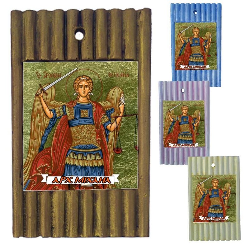 ΑΡΧΑΓΓΕΛΟΣ ΜΙΧΑΗΛ - Ριγέ Κεραμική Εικονίτσα 