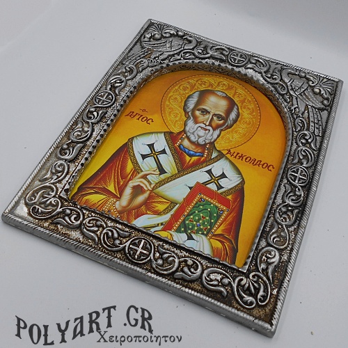 ΑΓΙΟΣ ΝΙΚΟΛΑΟΣ - Ασημένια 23cm