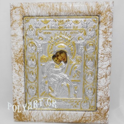 ΠΑΝΑΓΙΑ ΑΞΙΟΝ ΕΣΤΙ – (Ασημένια 28cm -Λευκή)