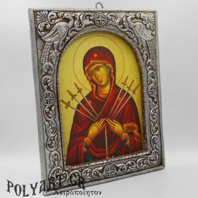 ΠΑΝΑΓΙΑ  ΕΠΤΑΣΠΑΘΗ - Ασημένια 23cm