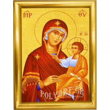 ΠΑΝΑΓΙΑ & ΙΗΣΟΥΣ ΕΥΛΟΓΩΝ - Ξύλινη εικόνα 22cm