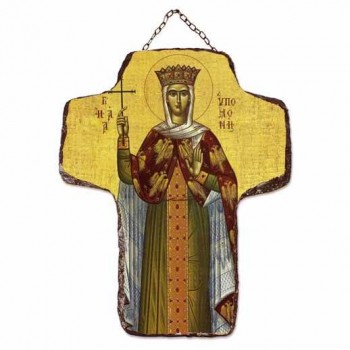 ΑΓΙΑ ΥΠΟΜΟΝΗ - Κεραμικός Σταυρός Τοίχου 21cm