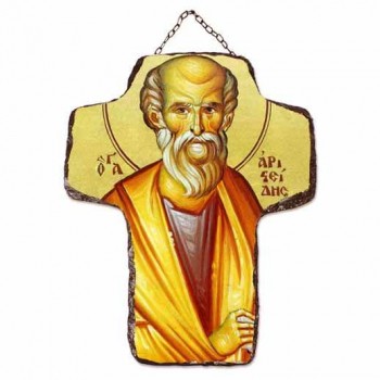 ΑΓΙΟΣ ΑΡΙΣΤΕΙΔΗΣ - Κεραμικός Σταυρός Τοίχου 21cm