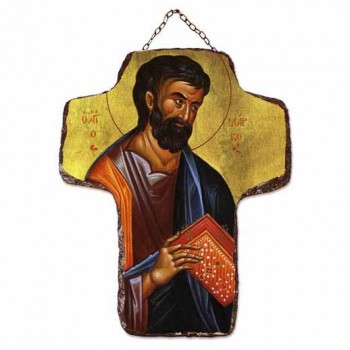 ΑΓΙΟΣ ΜΑΡΚΟΣ - Κεραμικός Σταυρός Τοίχου 21cm