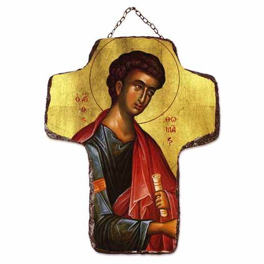 ΑΓΙΟΣ ΘΩΜΑΣ - Κεραμικός Σταυρός Τοίχου 21cm
