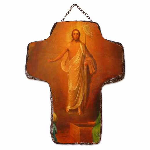 Η ΑΝΑΣΤΑΣΗ - Κεραμικός Σταυρός Τοίχου 21cm